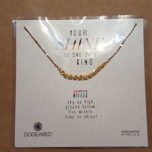 NEW Dogeared gold petal chain necklace Your shine